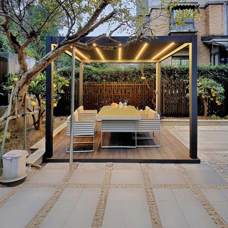 Aluminium Motorised Roof Sun-Resistentes Steel Gazebo